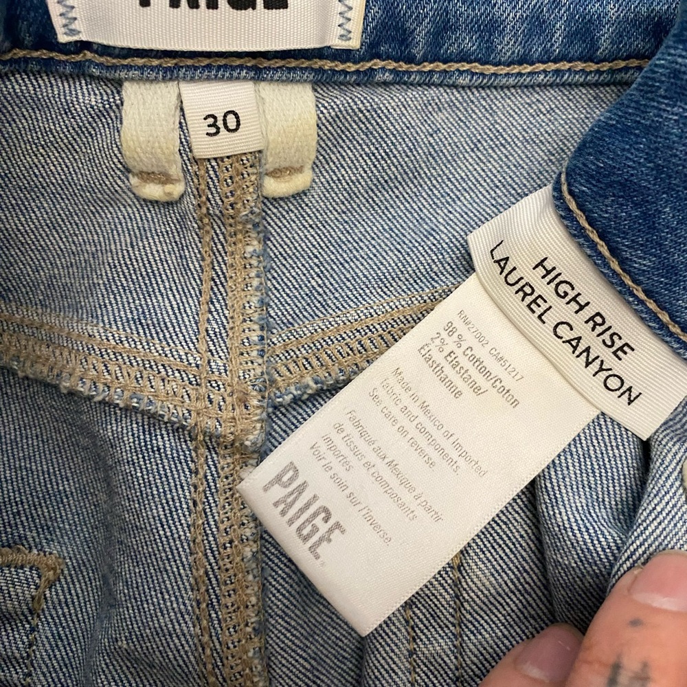 Customized Floral Patchwork Paige Bootcut Jeans - Picture 5 of 9